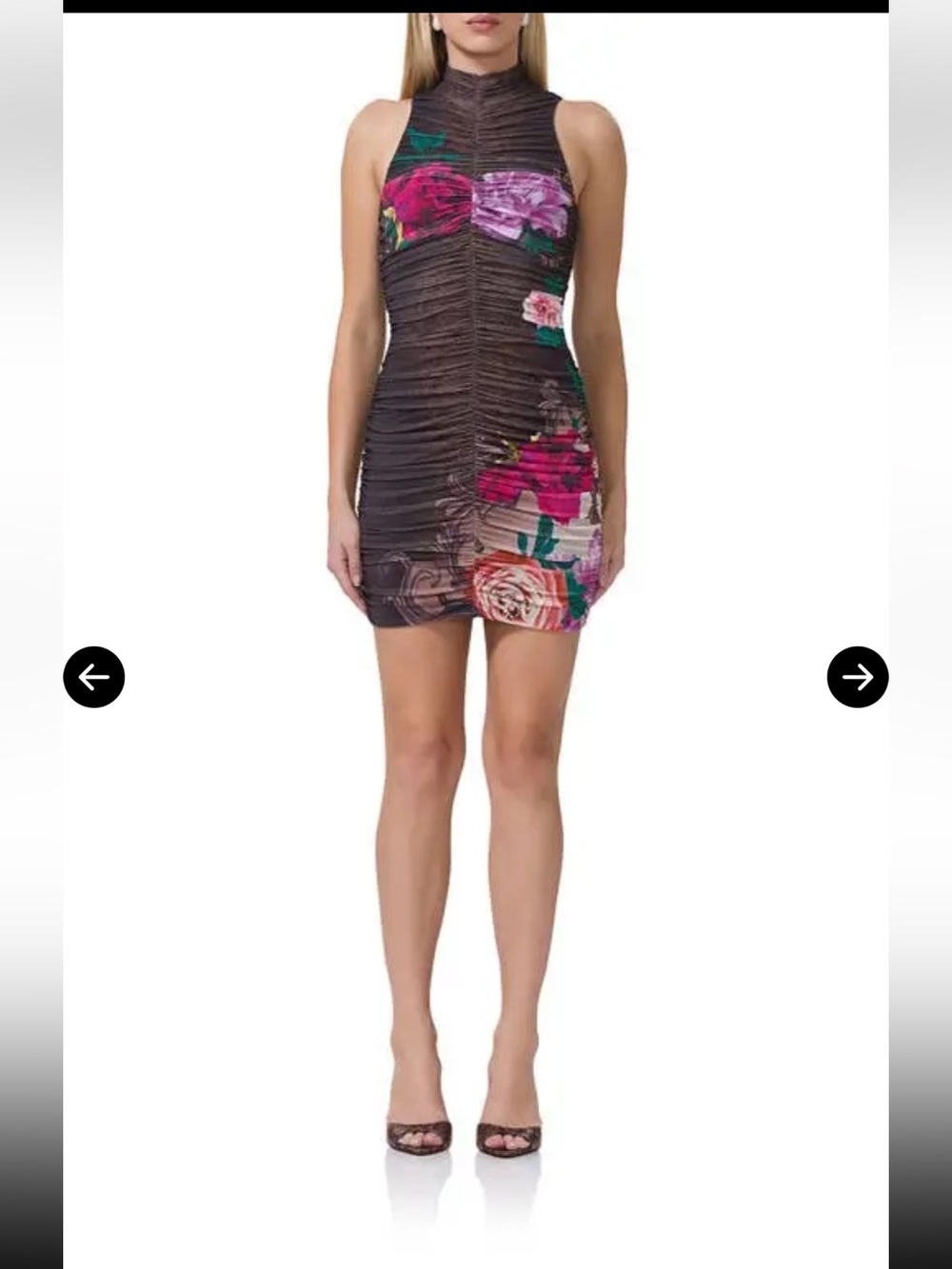 Afrm Snake Floral Mini Dress
